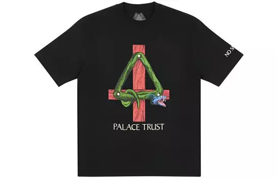 Футболка с надписью «Доверие» PALACE, черный
