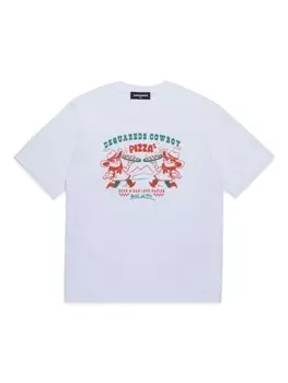 Футболка с надписью DSQUARED2 KIDS, белый