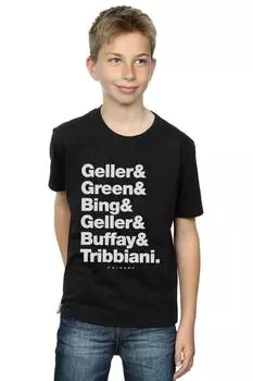 Футболка с надписью «Фамилии» Friends, черный