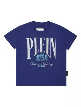 Футболка с надписью «Филипп Плейн Рейсинг Клаб» Philipp Plein, синий