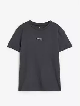 Футболка с надписью H&M Gamer, черный