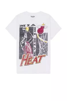 Футболка с надписью «heat jump shot» Junk Food, белый