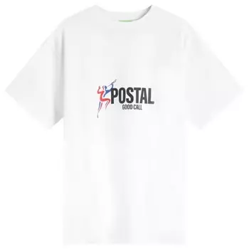Футболка с надписью «Хороший звонок» Postal, белый