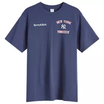 Футболка с надписью «Хоумран» Sporty & Rich, белый