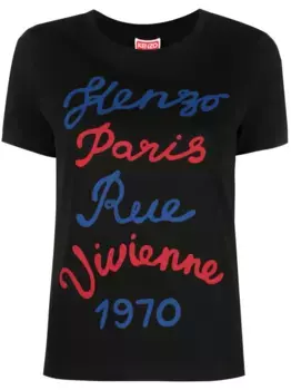 Футболка с надписью KENZO, черный