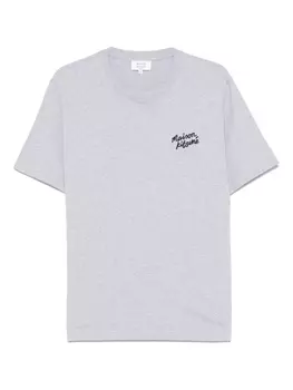 Футболка с надписью «Комфорт» Maison Kitsun, серый