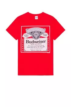 Футболка с надписью «король пива» от budweiser Junk Food, красный