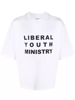 Футболка с надписью Liberal Youth Ministry, белый