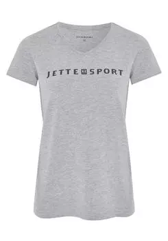 Футболка с надписью-логотипом JETTE SPORT, цвет grau