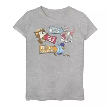 Футболка с надписью Looney Tunes Group Wild As Taz для девочек 7–16 лет Licensed Character