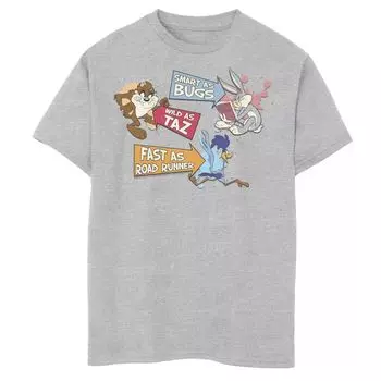 Футболка с надписью Looney Tunes Group Wild As Taz для мальчиков 8–20 лет Licensed Character