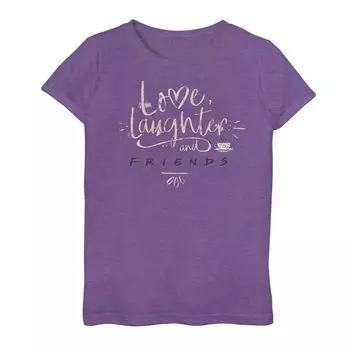 Футболка с надписью «Love & Laughter» для девочек 7–16 лет «Друзья» Licensed Character