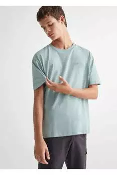 Футболка с надписью Mango, зеленый