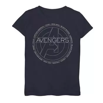 Футболка с надписью «Marvel Avengers Heroes» для девочек 7–16 лет Licensed Character