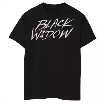 Футболка с надписью Marvel Black Widow Paint Splatter для мальчиков 8–20 лет Marvel