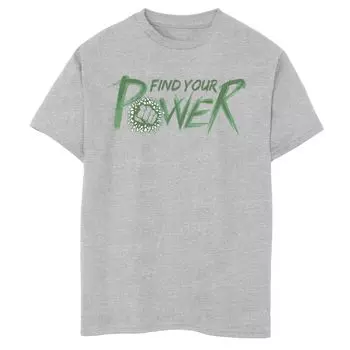 Футболка с надписью «Marvel Hulk Find Your Power Fist» для мальчиков 8–20 лет Marvel