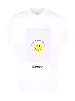Футболка с надписью MOUTY, белый