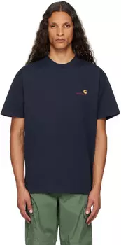 Футболка с надписью Navy American Carhartt Work In Progress