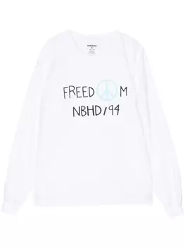 Футболка с надписью Neighborhood, белый