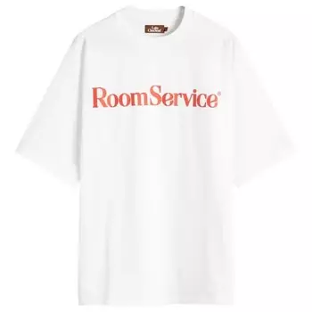 Футболка с надписью «Обслуживание номеров» Late Checkout, белый