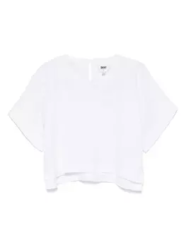 Футболка с надписью «Основы» DKNY, белый