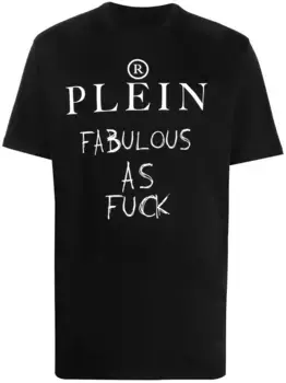 Футболка с надписью Philipp Plein, черный