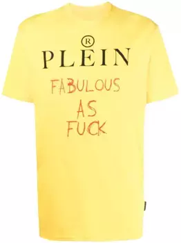 Футболка с надписью Philipp Plein, желтый
