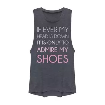 Футболка с надписью "Полюбуйтесь моей обувью" для юниоров.