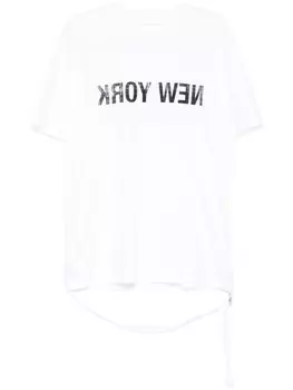 Футболка с надписью «Ремень безопасности» от Helmut Lang New York, белый