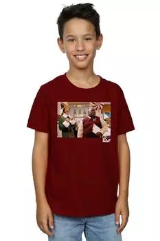 Футболка с надписью «Рождественский магазин» Elf, красный