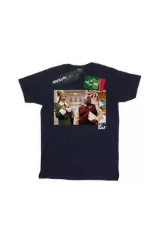 Футболка с надписью «Рождественский магазин» Elf, темно-синий