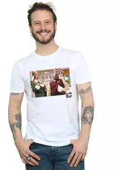 Футболка с надписью «Рождественский магазин» Elf, белый