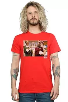 Футболка с надписью «Рождественский магазин» Elf, красный