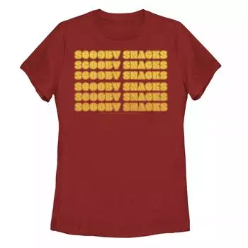 Футболка с надписью Scooby-Doo Scooby Snacks для юниоров Licensed Character, красный