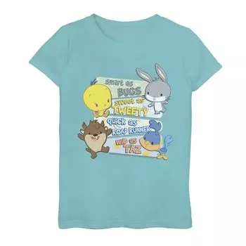 Футболка с надписью «Smart As Bugs» для девочек 7–16 лет Looney Tunes Group Licensed Character