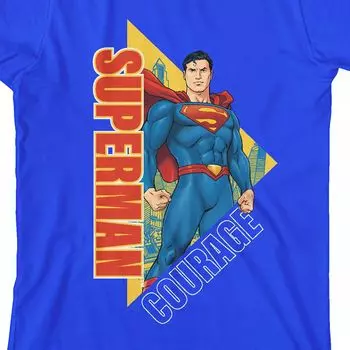Футболка с надписью Superman Courage для мальчиков 8–20 лет Licensed Character