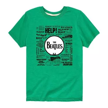 Футболка с надписью The Beatles Singles для мальчиков 8–20 лет Licensed Character, цвет Kelly Green