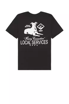 Футболка с надписью "тяжелая связь" Obey, черный