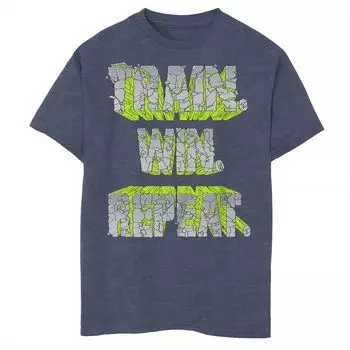 Футболка с надписью Train Win для мальчиков 8–20 лет и надписью «Cracking Rock» Unbranded