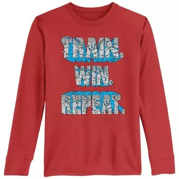 Футболка с надписью Train Win для мальчиков 8–20 лет и надписью «Cracking Rock» Unbranded