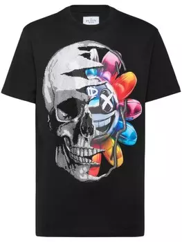 Футболка с надписью «Улыбка» от Philipp Plein, черный