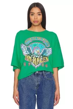 Футболка с надписью «van halen tour of the world» Daydreamer, зеленый