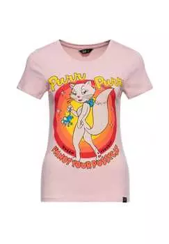 Футболка с надписью «Я не твоя киска» Queen Kerosin, розовый