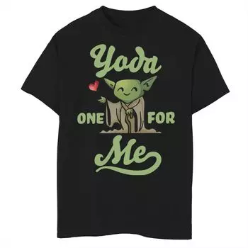 Футболка с надписью «Yoda One For Me Geen Hue» для мальчиков 8–20 лет Licensed Character