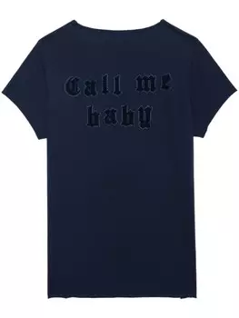 Футболка с надписью Zadig&Voltaire, синий