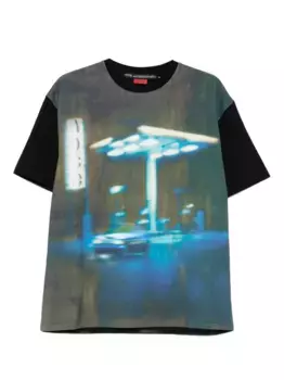 Футболка с надписью «Заправка» Andersson Bell, черный