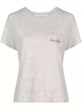 Футболка с накладным карманом Golden Goose, серый