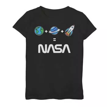 Футболка с наклейками NASA Planet Rocket для девочек 7–16 лет Licensed Character