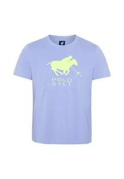 Футболка с напечатанным логотипом POLO SYLT, цвет Brunnera Blue