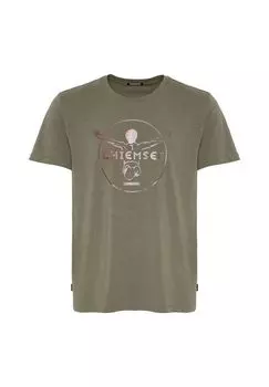 Футболка с напечатанным символом этикетки CHIEMSEE, цвет Dusty Olive